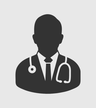 Male Doctor Icon. Flat style vector EPS.