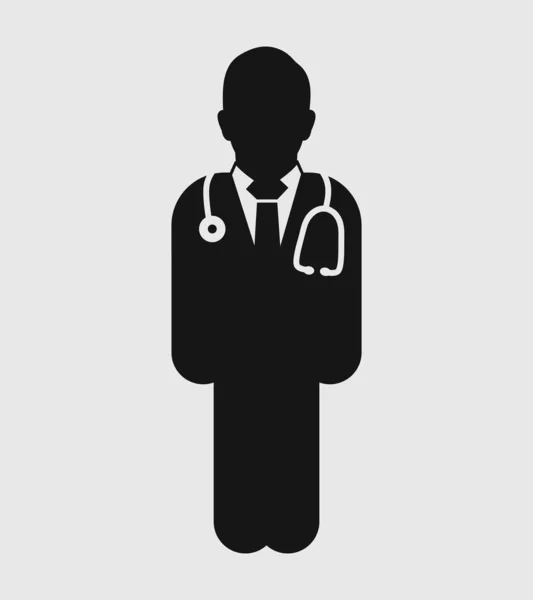 Μόνιμη αρσενικό γιατρό Icon. Επίπεδο διάνυσμα στυλ Eps. — Διανυσματικό Αρχείο