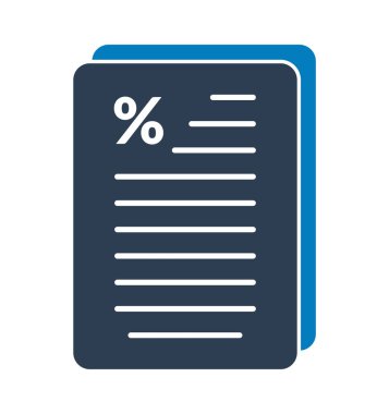 Vergi Raporu Simgesi. Düz biçim vektörü EPS.