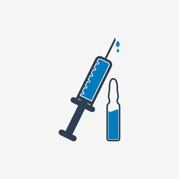 Aşı Ikonu Ampul Enjeksiyon Işaretiyle Düzenlenebilir Vektör Eps Sembol Llüstrasyonu — Stok Vektör