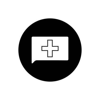 Tıbbi Acil Durum Düğmesi simgesi. Düzenlenebilir Vektör EPS Sembol İllüstrasyonu. 