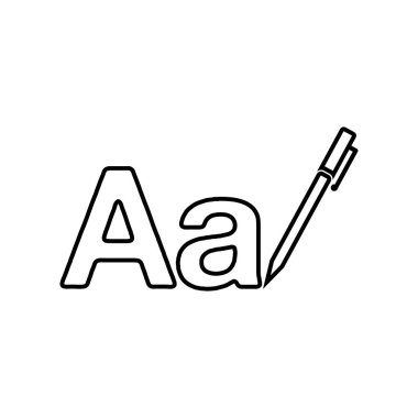 Yazı Tipi Yapım Satırı Simgesi. Düzenlenebilir Vektör.