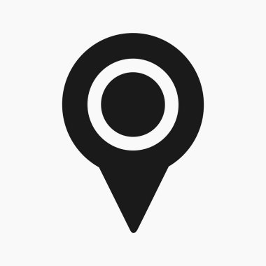 Konum Simgesi. Düz biçim vektörü EPS.