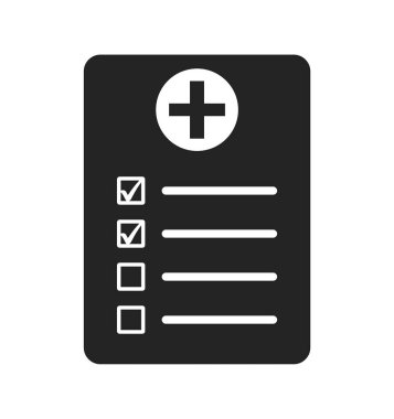 Tıbbi reçete ikonu. Düz biçim vektörü EPS.