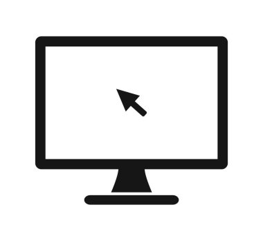 Bilgisayar Simgesi. Düz biçim vektörü EPS.