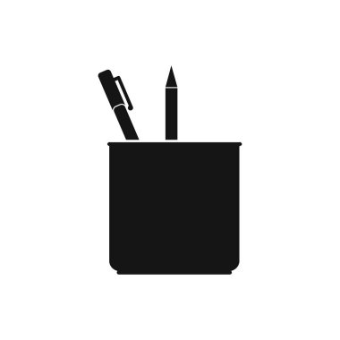 Kalem Durma Simgesi. Düz biçim vektörü EPS.