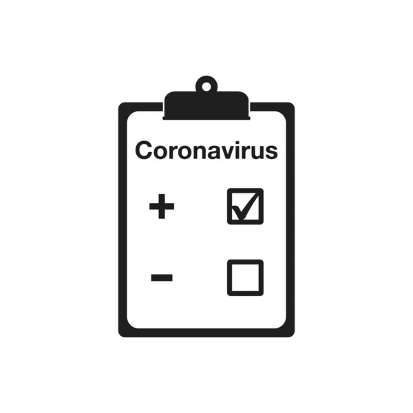Coronavirus Medical Test Report Icon Editierbare Vektorsymbol Illustration — Stockvektor