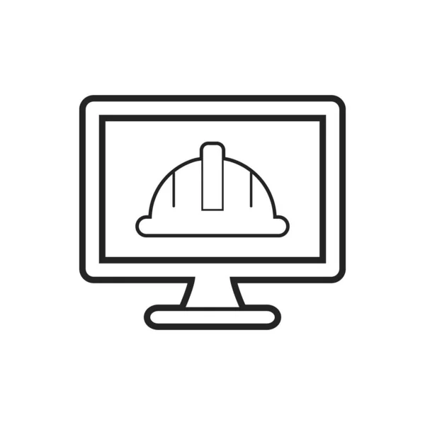 Online Engineering Service Help Line Icon Editable Vector Eps Symbol — Stock Vector