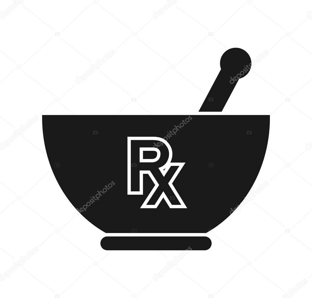Pharmacy and Medicine Icon. Flat style vector EPS.