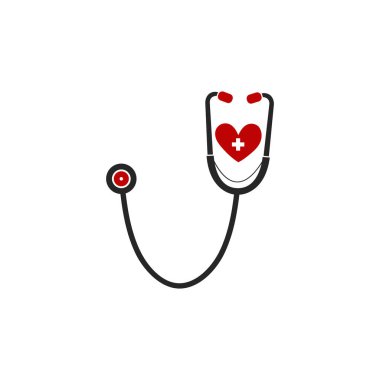 Kalp Atışı Simgesi. Düz biçim vektörü EPS.