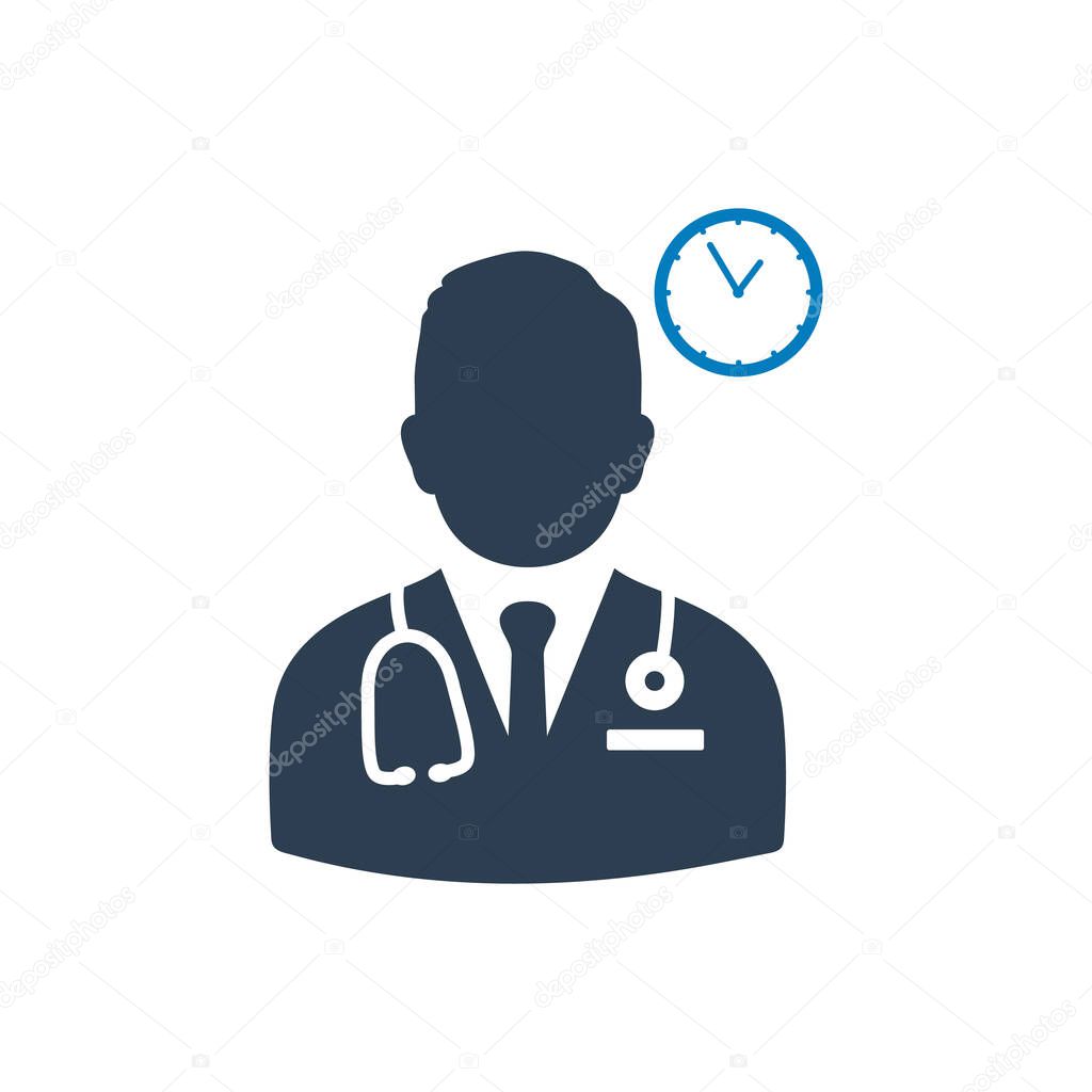 Medical Doctor Appointment Icon. Editable Vector EPS Symbol Illustration. 
