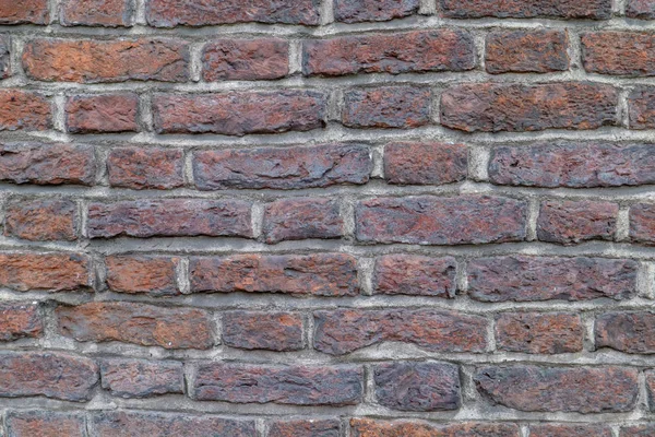 Mur Brique Robuste Brun Foncé Antique — Photo
