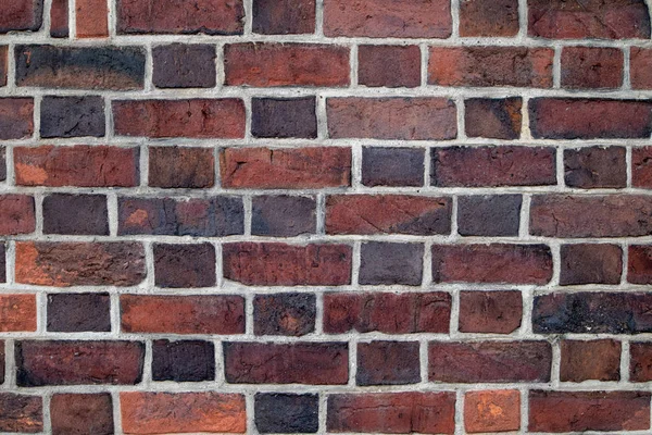 Tmavě Hnědá Anglická Styl Cihlová Zeď — Stock fotografie