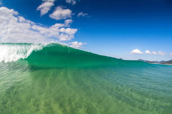 Wave Breaks Clear Water Beach Florianopolis Brasilien — Stockfoto