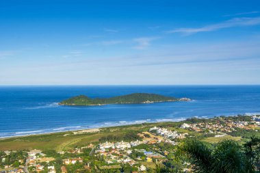 Florianpolis Brezilya 'daki Campeche adasının panoramik manzarası