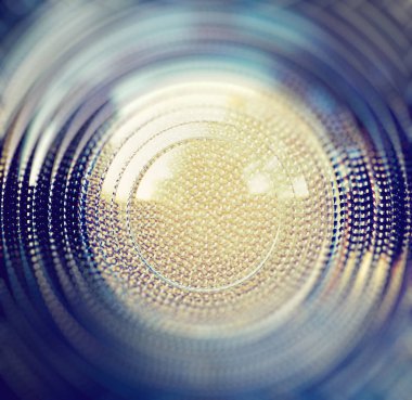 Fresnel lens. Yönlü ışık ile spot. sinema için ışık. Halojen lambalar. Yüksek kaliteli lensler ve reflektörler mükemmel optik performans için