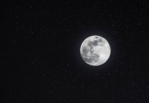 Full Moon on the starry sky