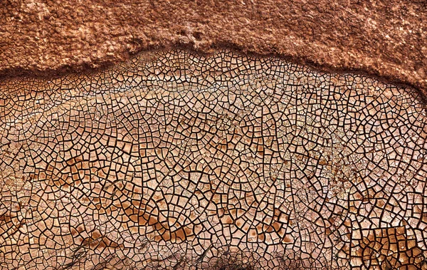 Desert Aerial view. beautiful cracks in the ground. — Stock Photo, Image