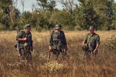 German soldiers. Historical reconstruction