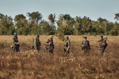 German soldiers. Historical reconstruction