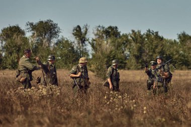 German soldiers. Historical reconstruction
