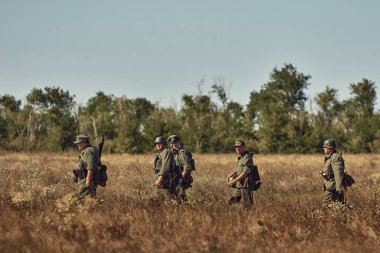 German soldiers. Historical reconstruction