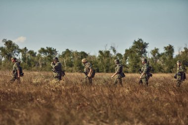 German soldiers. Historical reconstruction