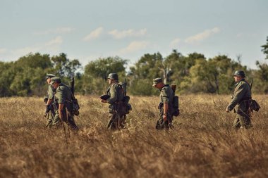 German soldiers. Historical reconstruction