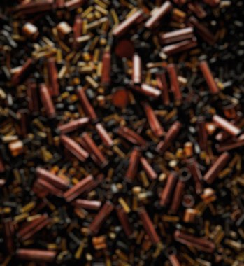 Different size bullet blurred background