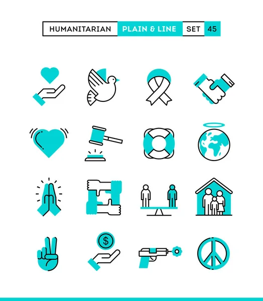 Humanitario, paz, justicia, derechos humanos y más . — Archivo Imágenes Vectoriales