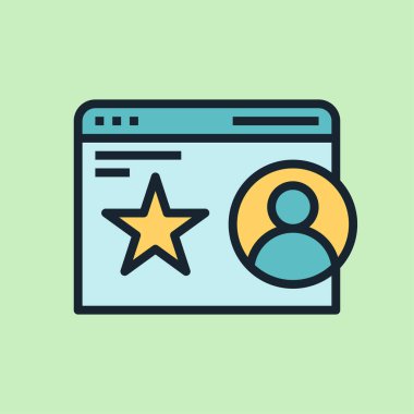 Eşsiz Ziyaretçi. Dijital pazarlama konsepti illüstrasyon, düz tasarım doğrusal biçim afişi.