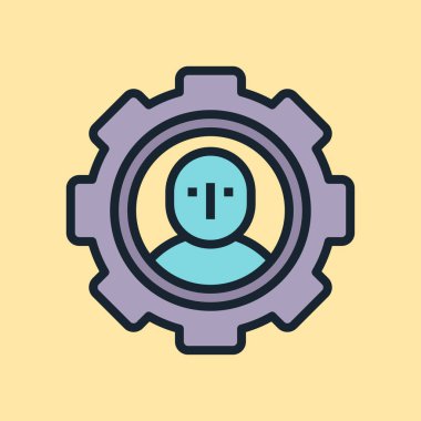 Kişiselleştirme. Dijital pazarlama konsepti illüstrasyon, düz tasarım doğrusal biçim afişi.