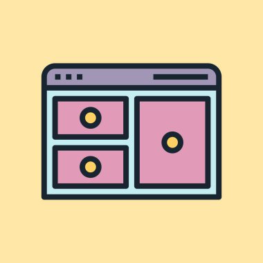 Bağlam. Dijital pazarlama konsepti illüstrasyon, düz tasarım doğrusal biçim afişi.