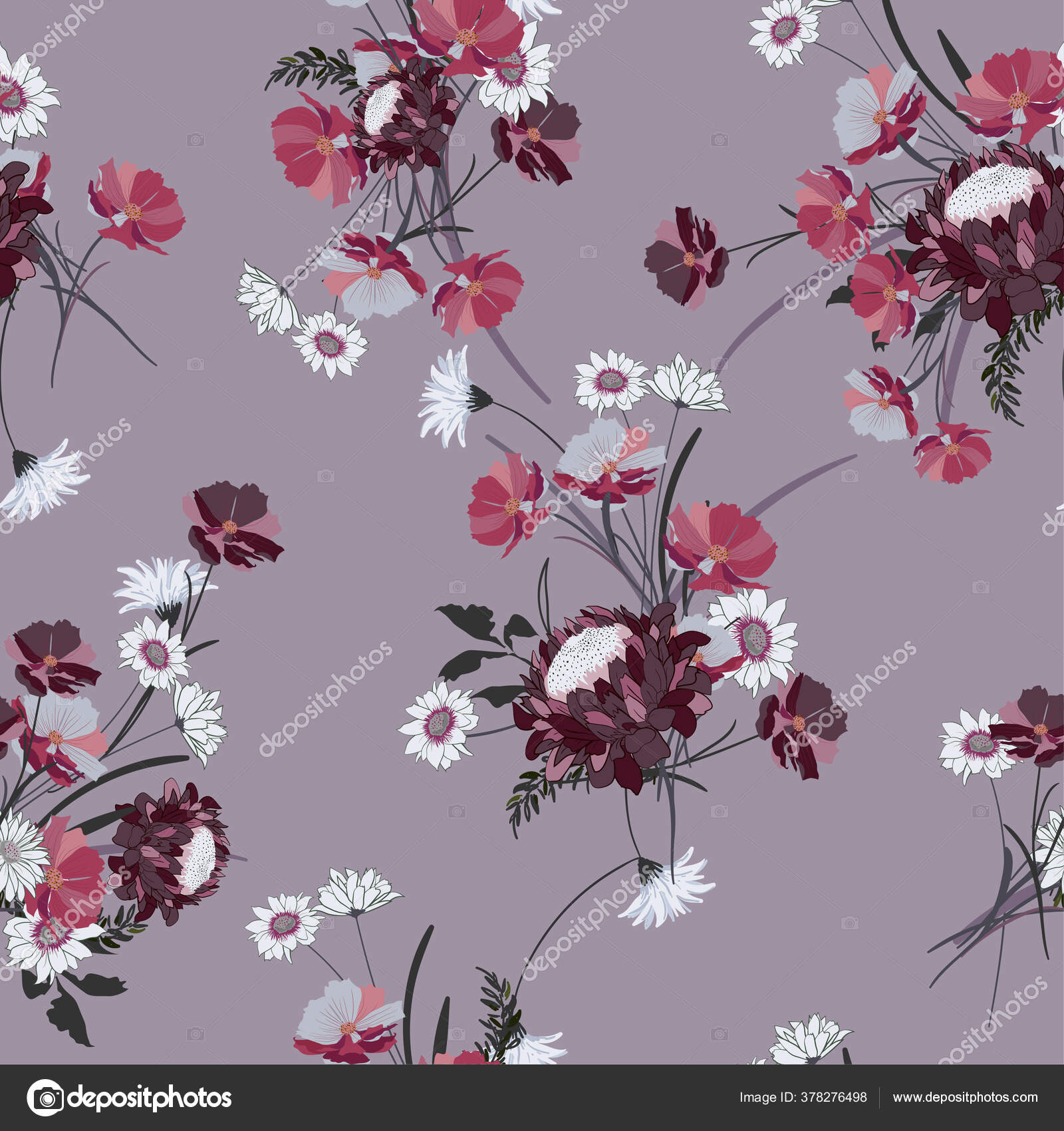 Floral Vintage Digital Papers / Floral Backgrounds / Shabby