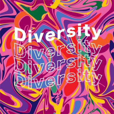 Gökkuşağındaki renkli mermer ile cinsiyet, feminist, LGBT, ten tipi eşitlik kampanyası ve vektör tasarımındaki tüm grafik türleri için dizaynı 4 kez tekrarla