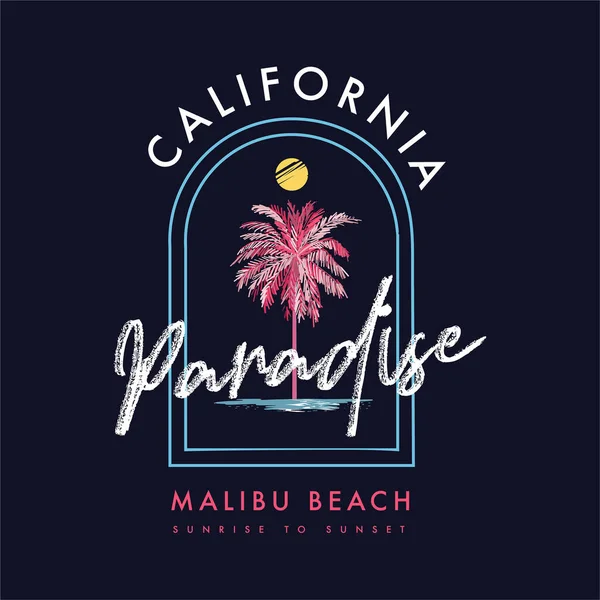 Trendy Summer Beach Vibes California Graphic Vector Eps10 Design Tshirt — стоковый вектор