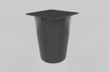 Yoğurt, dondurma ya da tatlı için boş paket kutuları. 3d Görüntü