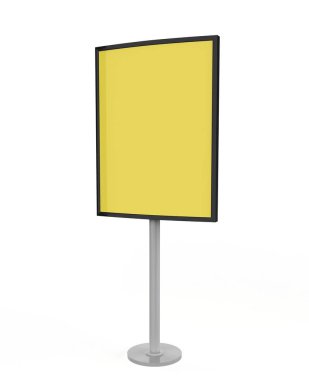 Boş Ekran Reklam Standı. 3d illüstrasyon