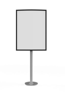 Boş Ekran Reklam Standı. 3d illüstrasyon