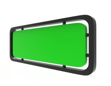 Beyaz arka plandaki boş ışık kutusu. Tasarım için boş alana sahip ışıklı ışık kutusu ekranı. Boş reklam panosu veya ekran. 3d illüstrasyon