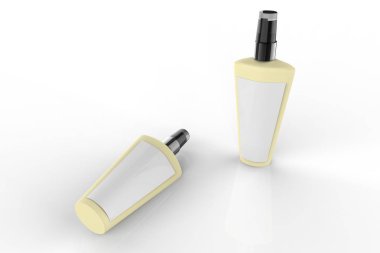 Vücut sisi, izole açık gri arka planda şablon oluşturur. Tasarımına hazırım. 3d Görüntü.