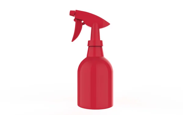 Spray bottle with pistol sprayer head for cosmetic or house care products. plastic cosmetics package with trigger for barber shop. 3d illustration
