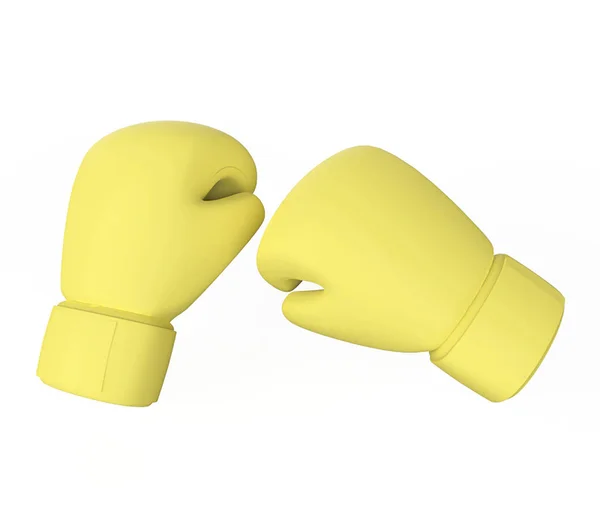 Luvas Boxe Realistas Isoladas Fundo Branco Ilustração — Fotografia de Stock