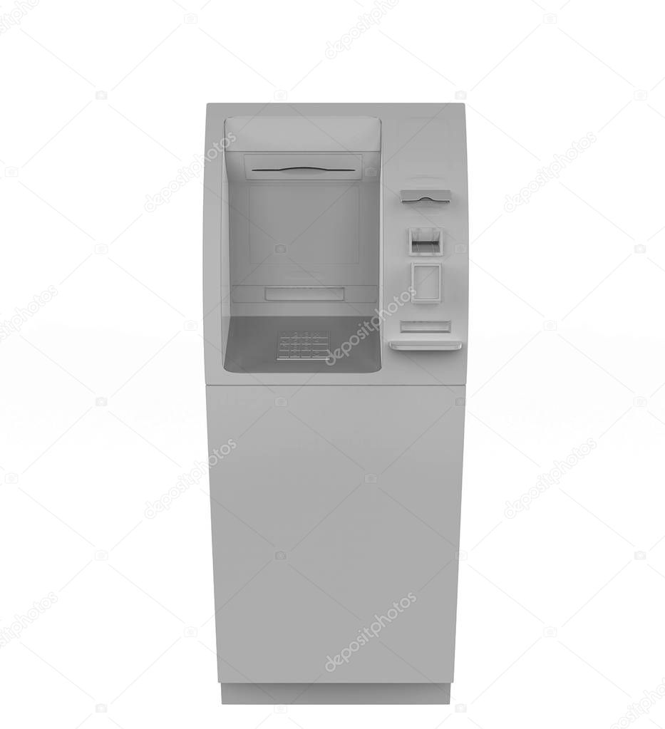 ATM Bank Cash Machine Isolated on white background - 3d Illustration
