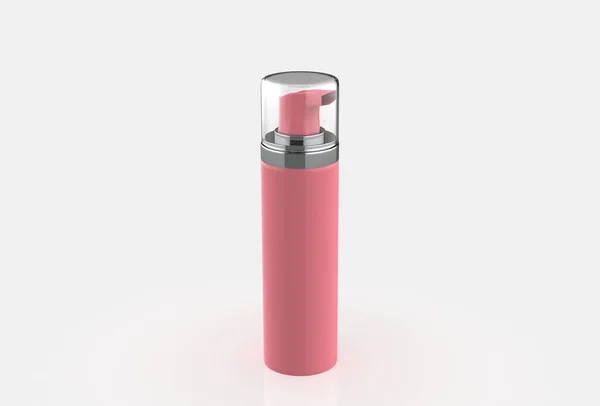 Realistische Kosmetische Flasche Sprühdose Behälter Spender Für Sahne Suppen Schaum — Stockfoto