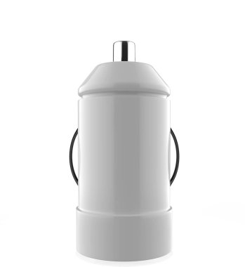 USB car charger isolated on white background. 3d illustration clipart