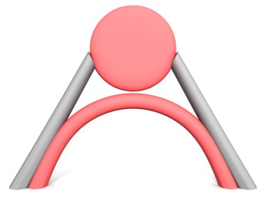 Sergi giriş kapısı 3d illüstrasyon .