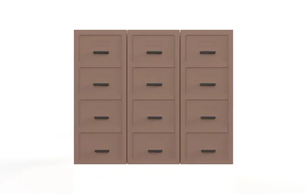 Office filing cabinets. 3d illustration