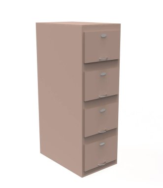 Ofis dosya dolapları. 3d illüstrasyon
