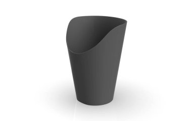 Tek kullanımlık patates kızartması kutusu. 3d illüstrasyon 